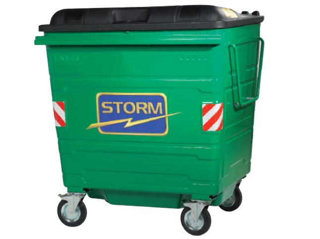 Storm 1100Ltr Powder Coated Waste Container